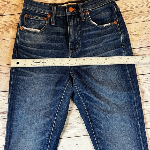 Madewell Women'sThe High-Rise Slim‎ Boyjean in Medium Blue Wash Style - Picture 4 of 15